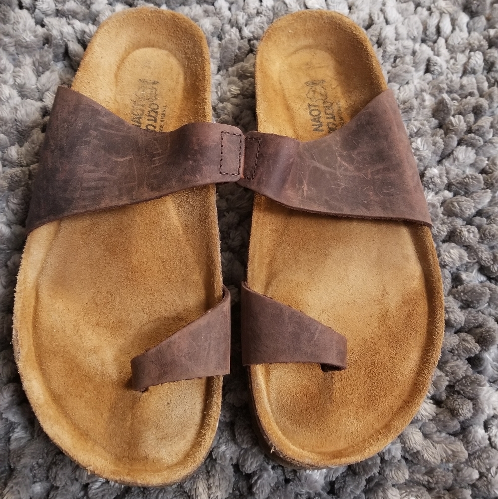Naot Brown Leather Sandals